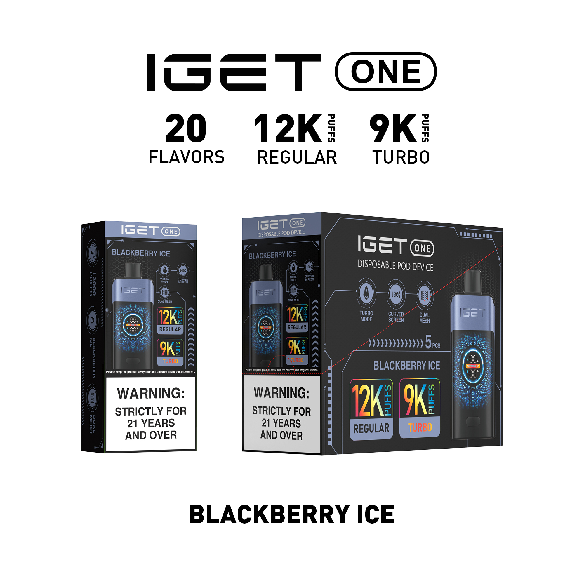iGet ONE 12000 - Blackberry Ice - 图片 2