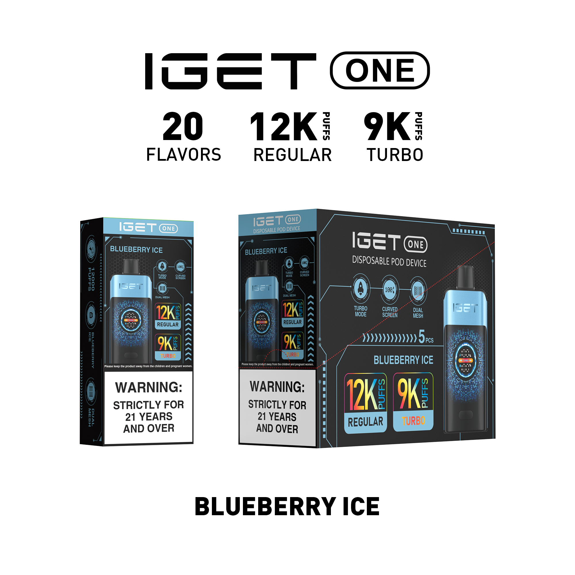 iGet ONE 12000 - Blueberry Ice - 图片 2