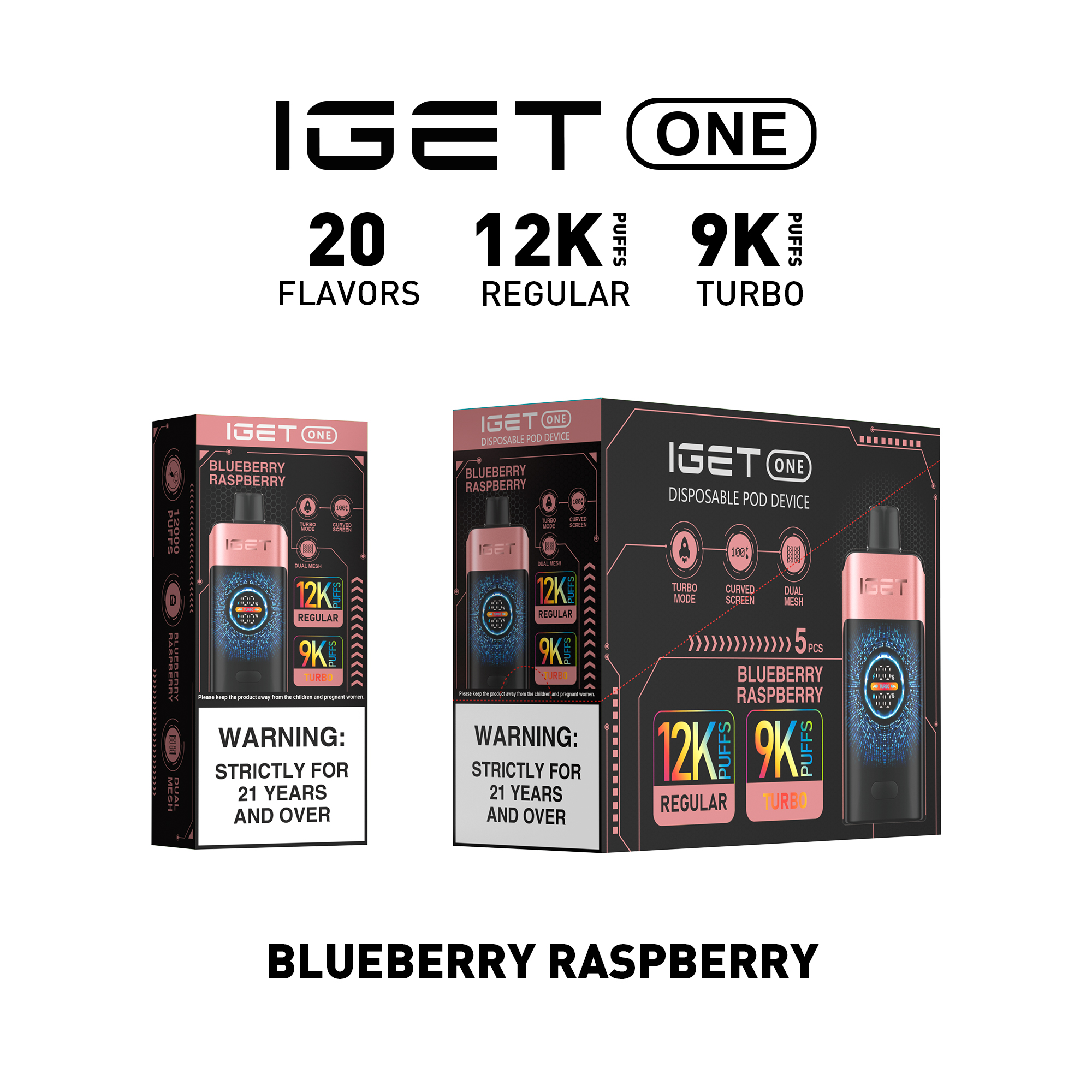 iGet ONE 12000 - Blueberry Raspberry - 图片 2