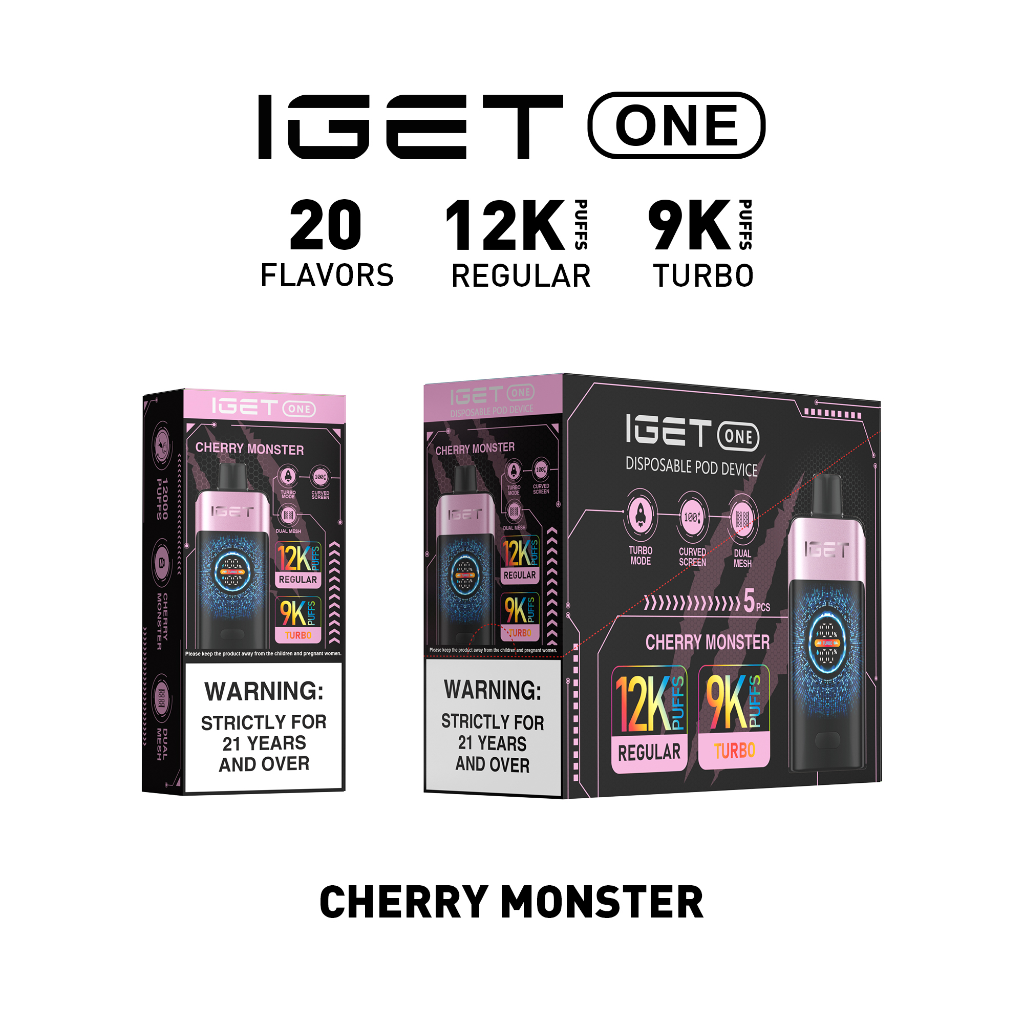 iGet ONE 12000 - Cherry Monster - 图片 3