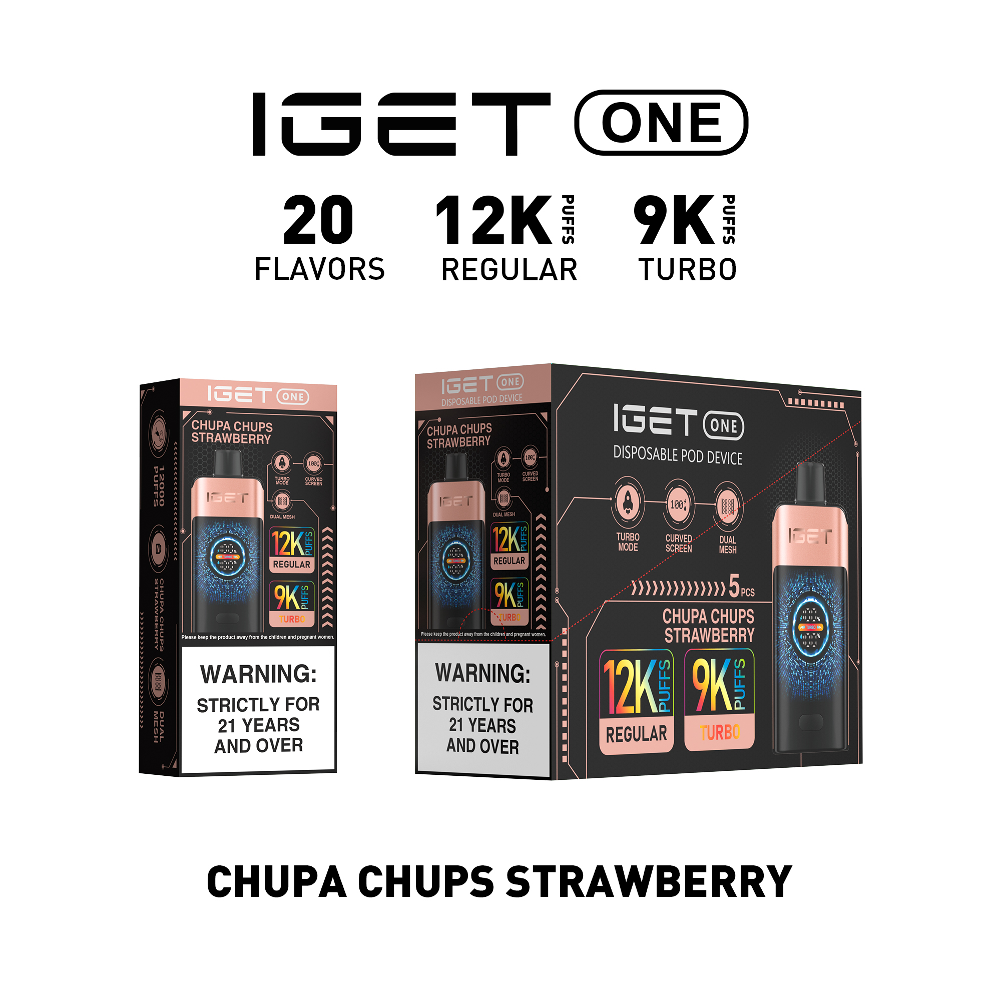 iGet ONE 12000 - Chupa Chups Strawberry - 图片 3