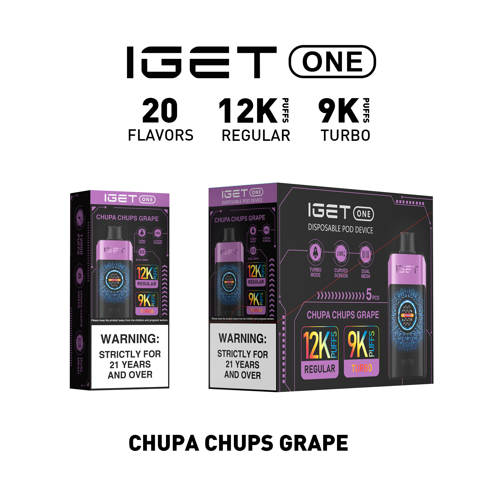 iGet ONE 12000 - Chupa Chups Grape