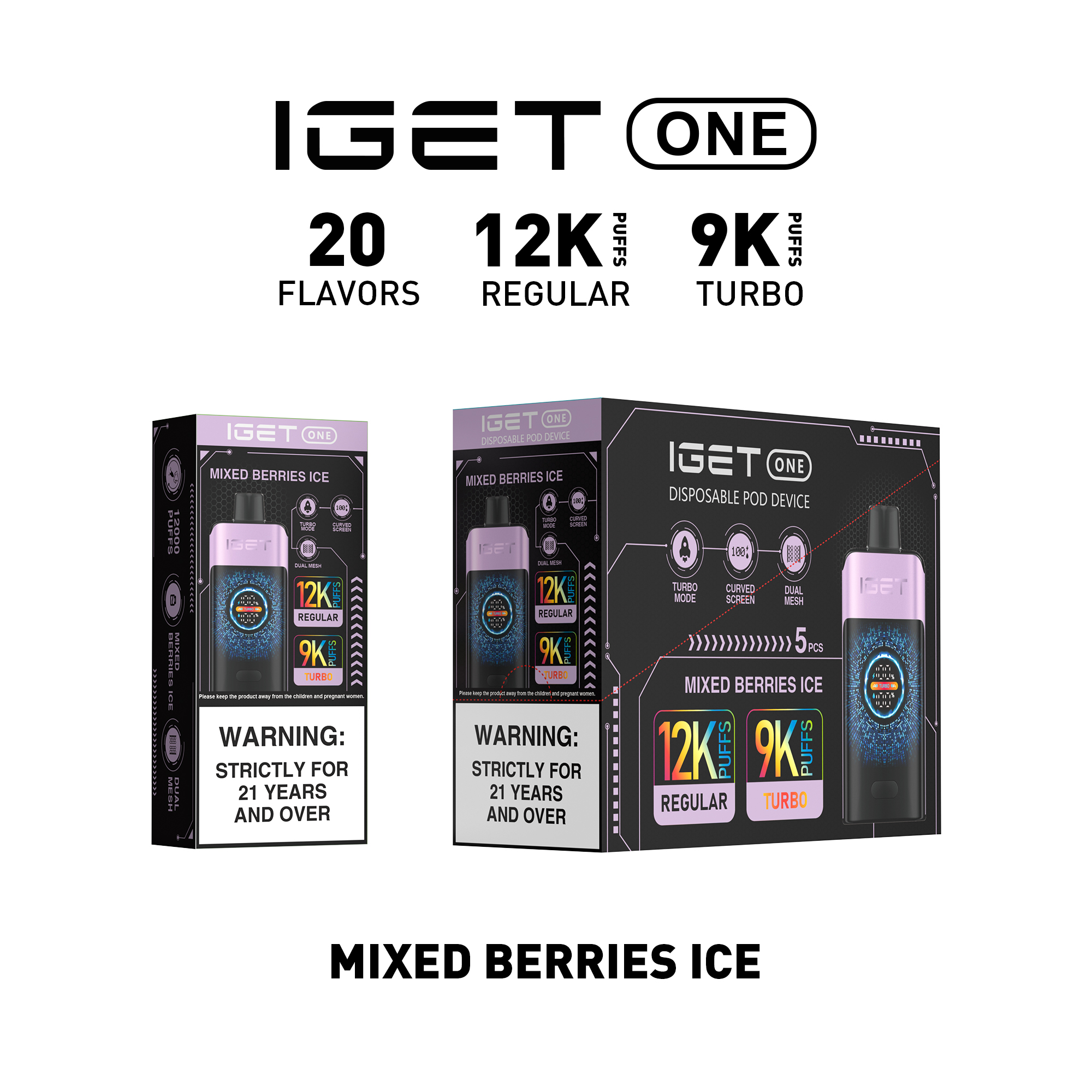 iGet ONE 12000 - Mixed Berries Ice - 图片 2