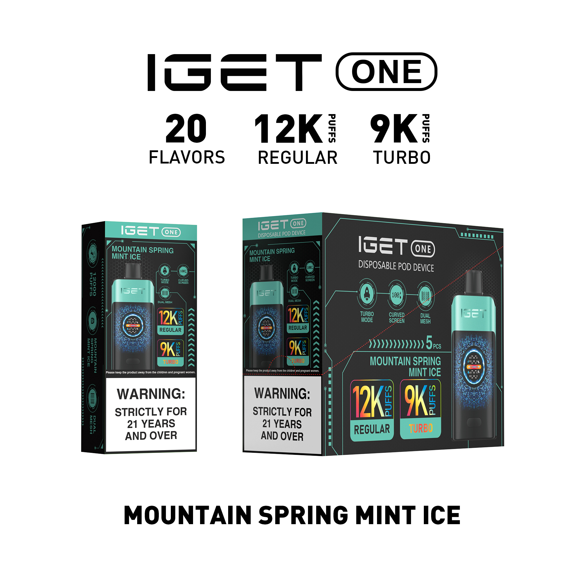 iGet ONE 12000 - Mountain Spring Mint Ice - 图片 3