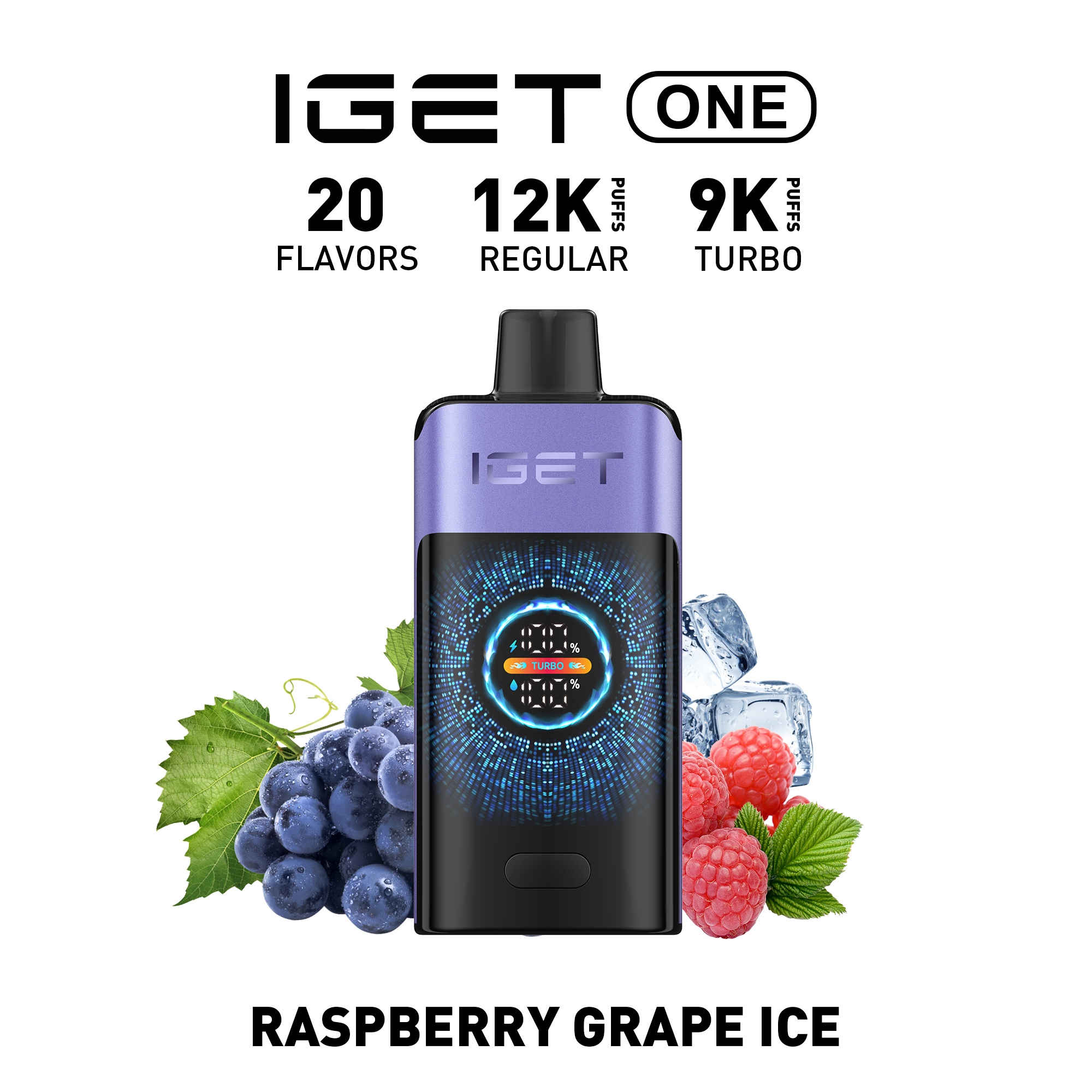 iGet ONE 12000 - Raspberry Grape Ice